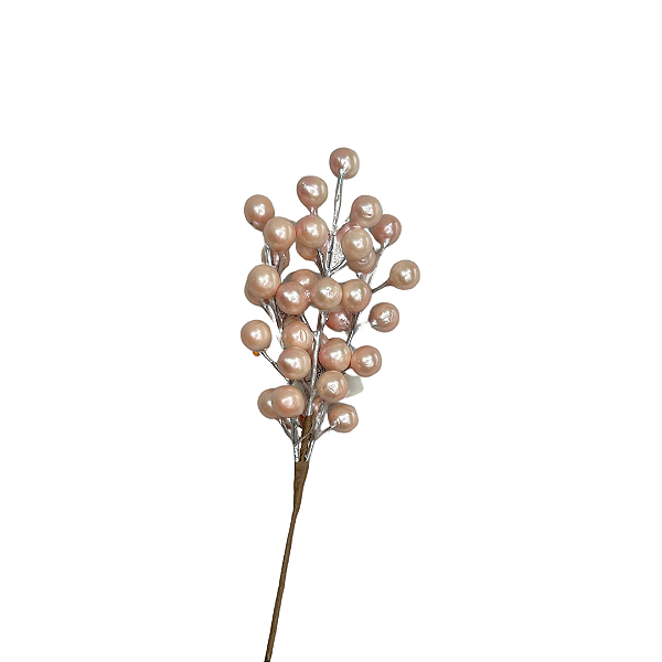 PICK NATAL BERRY PEROLADO ROSA 25cm