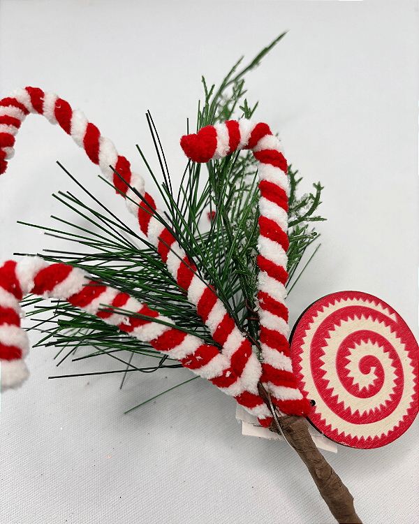 GALHO PICK BERRY C/PIRULITO VERMELHO 28cm