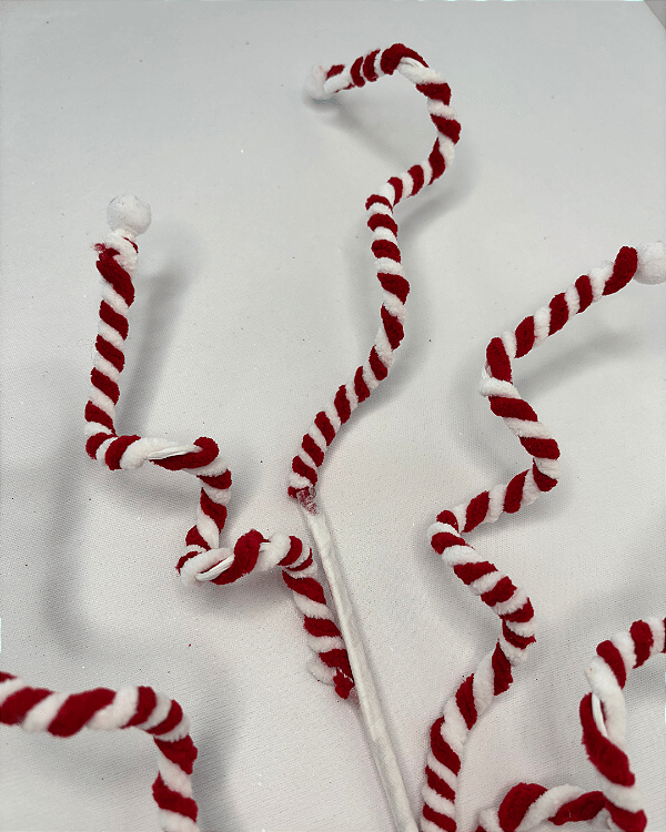 GALHO CANDY VERMELHO/BRANCO 63cm