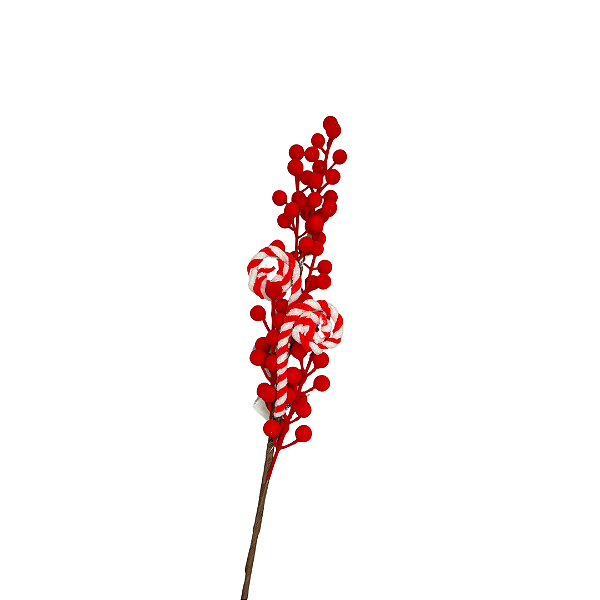 CANDY CANE NATAL VERMELHO BRANCO 64cm