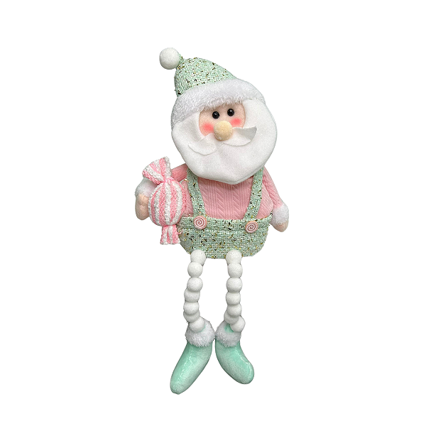 BONECO PAPAI NOEL NATAL SENTADO C/DOCE  56cm