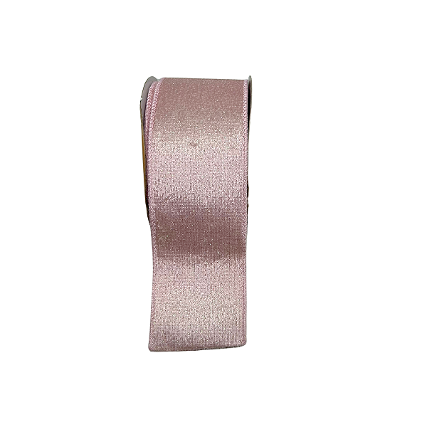 FITA NATAL ARAMADA VELUDO DUPLA FACE C/ GLITTER C/COSTURA ROSA VERMELHO