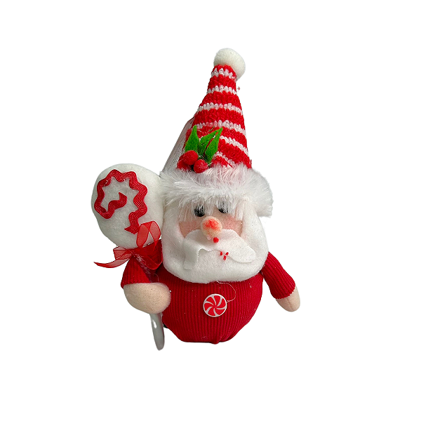 BONECO NATAL PAPAI NOEL PENDURAR C/LED
