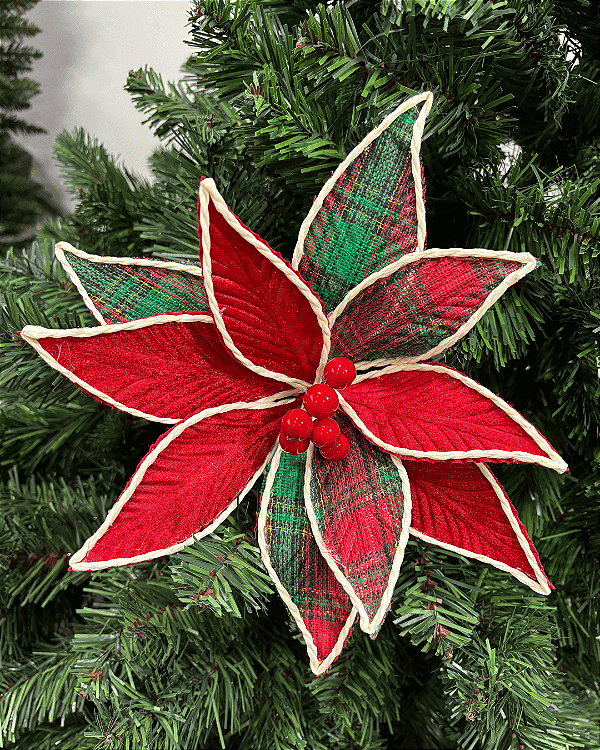 H.BICO PAPAGAIO NATAL (VERMELHO XADREZ) 40cm
