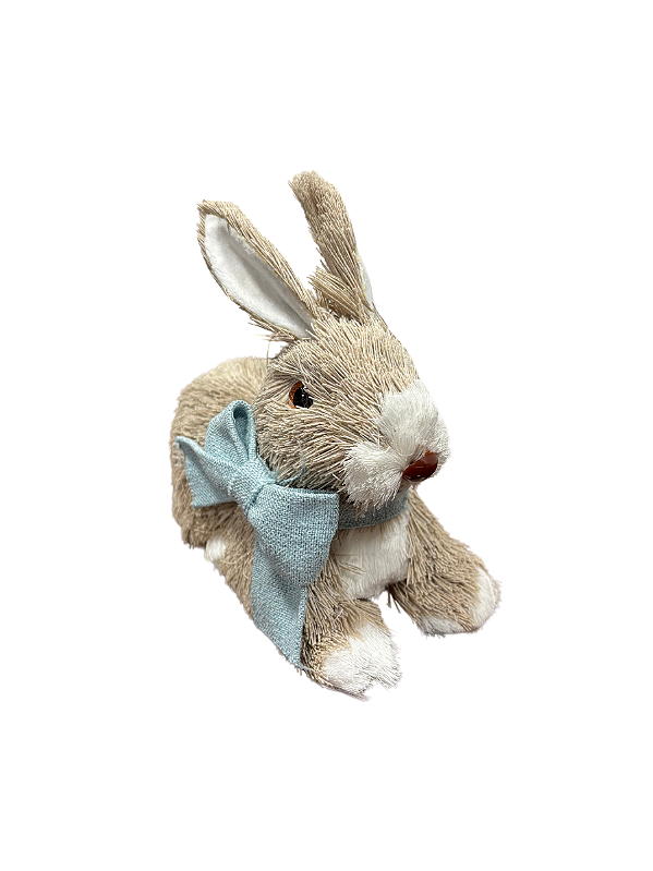 PASCOA COELHO PALHA (AZUL) 16X12X7CM (FLORARTE) Vol. 1