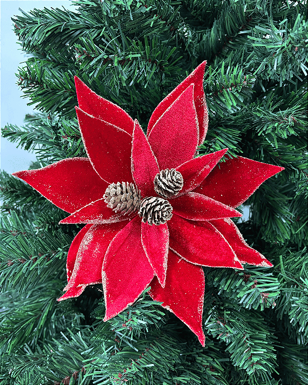 H.BICO DE PAPAGAIO NATAL RUSTICO (VERMELHO) 25cm