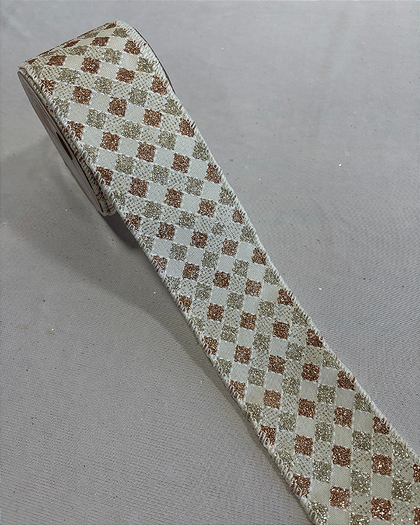 FITA ARAMADA CHAMPANHE/ROSE GOLD- 6.3cmx9.14m