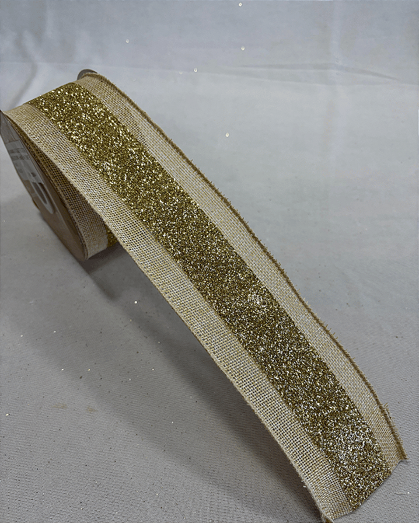 FITA ARAMADA JUTA/DOURADO 6,3cmX9,14m
