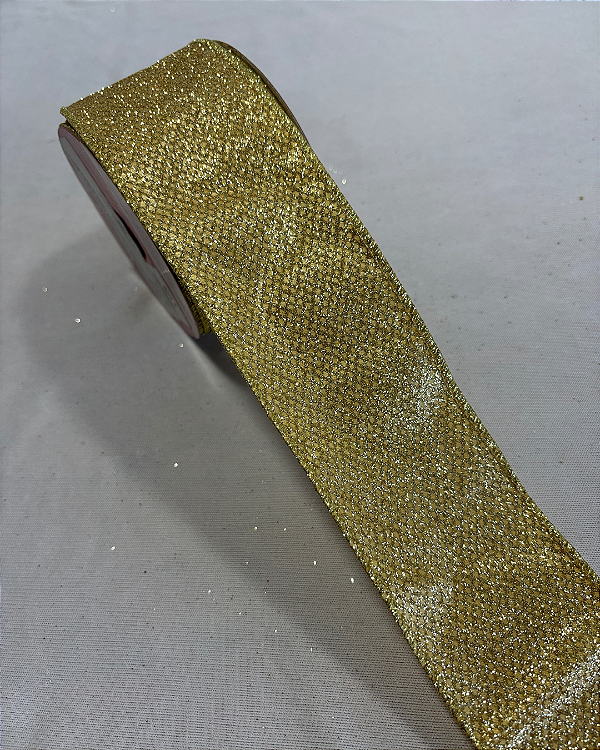 FITA ARAMADA C/GLITTER OUR 6,3x914cm () C/1 UN