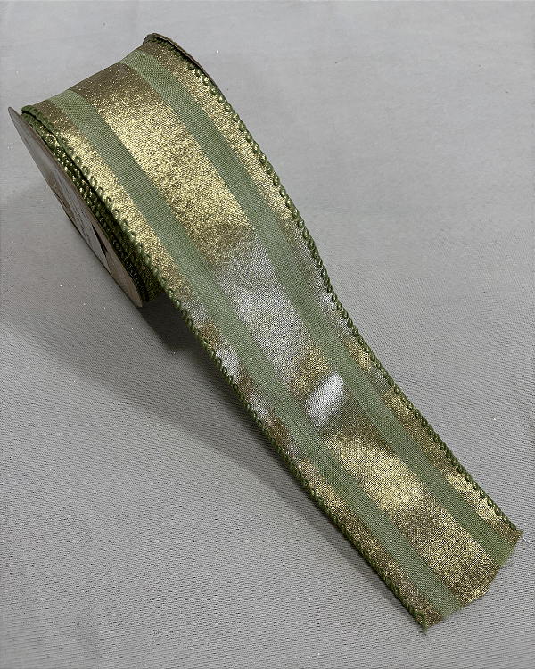 FITA ARAMADA DOURADO/VERDE 6,3cmX9,14m