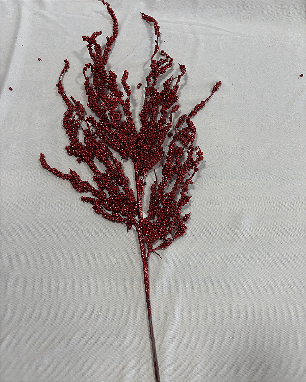 C.GRASS NATAL C/GLITTER VERMELHO 66cm