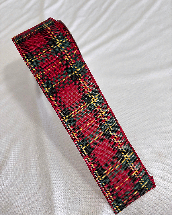 FITA ARAMADA XADREZ VERMELHO/VERDE 6,3 X 9,14M