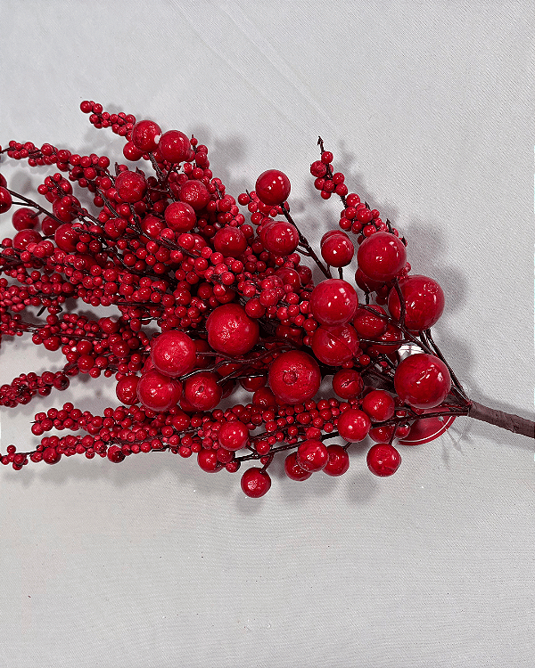 DEC GALHOS C/FRUTAS/GRANDE VERMELHO 70CM