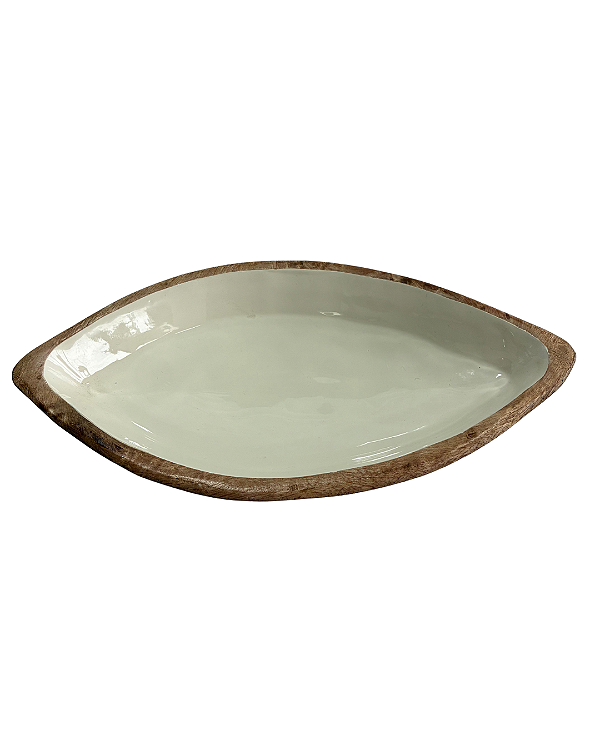 BANDEJA DE MESA MADEIRA 5X40X20cm BRANCO