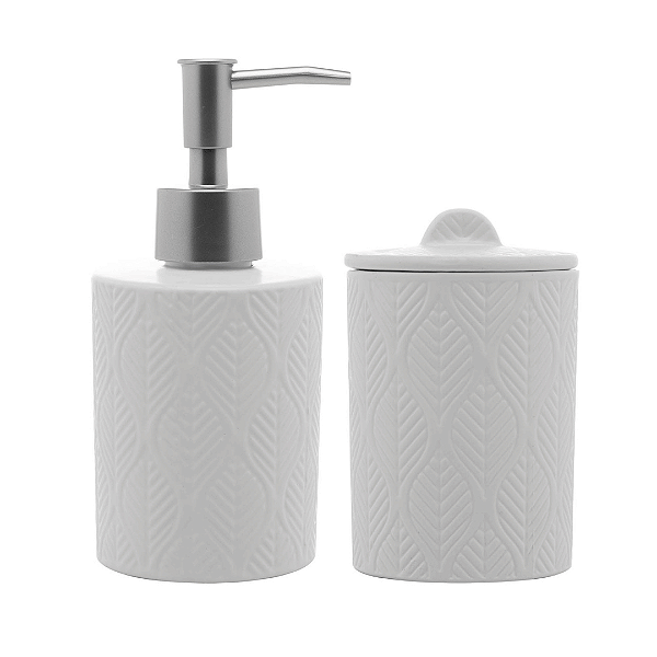 CJ 2 PECAS PARA BANHEIRO DE CERAMICA SHEET BRANCO