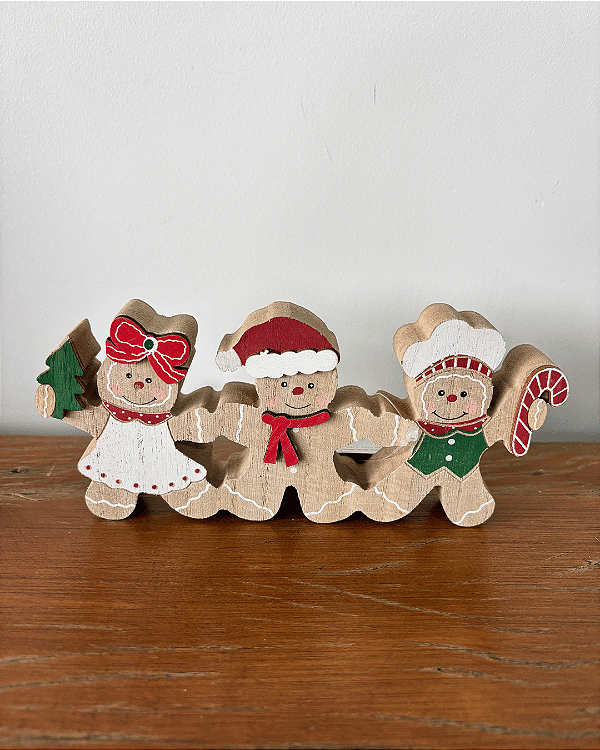 DECORAÇAO BONECO GINGER  18CM