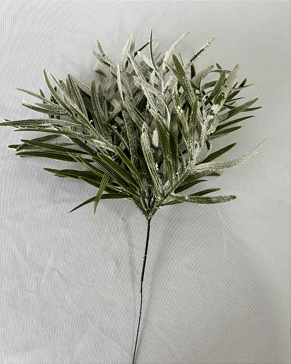 GALHO FOLHA NEVADO VERDE 34CM