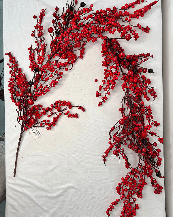 GALHO NATAL BERRY VERMELHO 1,25m