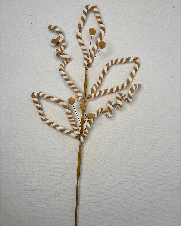 GALHO PASCOA ORELHA COELHO BEGE/BRANCO 65cm