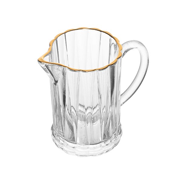 Leiteira de Cristal com Fio de Ouro Radial 290ml