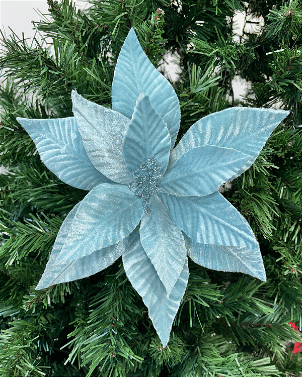 H.BICO DE PAPAGAIO NATAL AVELUDADO (AZUL CLARO) 25cm 30d