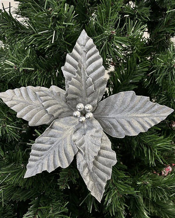 H.BICO DE PAPAGAIO NATAL AVELUDADO (PRATA) 24cm 27d