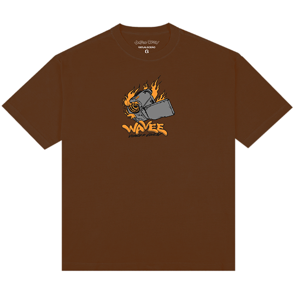 Video crew T-shirt marrom