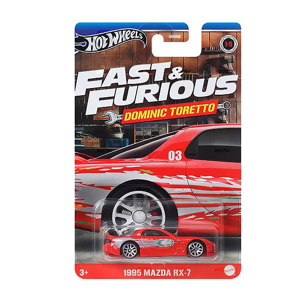 Hot Wheels 1995 Mazda RX-7 - Fast & Furious Dominic Toretto
