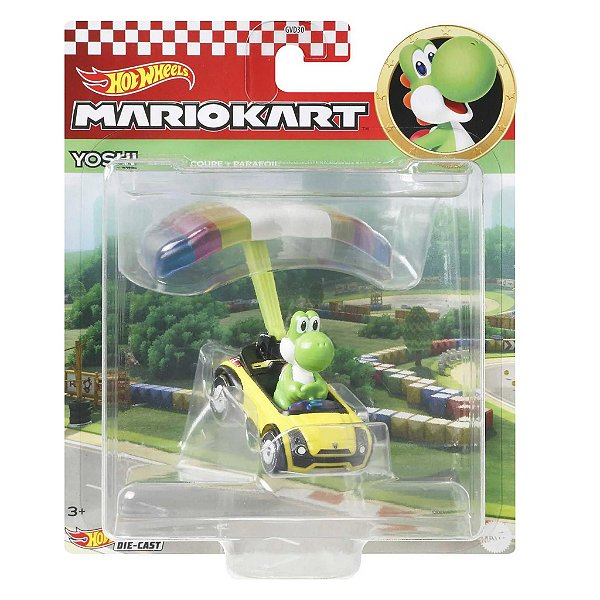 Hot Wheels Yoshi Sports Coupe + Parafoil Mario Kart Mini Hunts