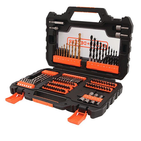 Jogo Multiuso para Furar / Parafusar com Maleta e 104 Acessórios Black+Decker A7230-XJ