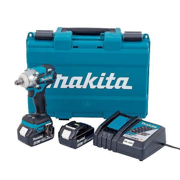 Chave de Impacto 1/2'' 2 Baterias 18V 4.0Ah 280Nm Brushless com Maleta Bivolt Makita DTW285RME