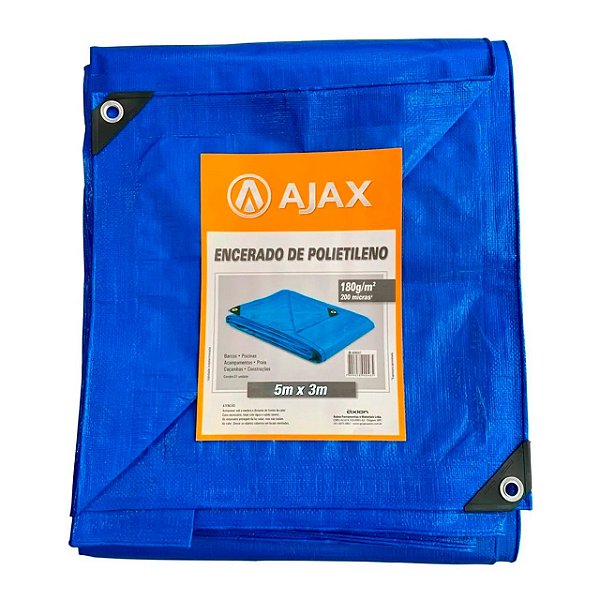 Lona Encerado de Polietileno 200 micras 5m x 3m Ajax Azul