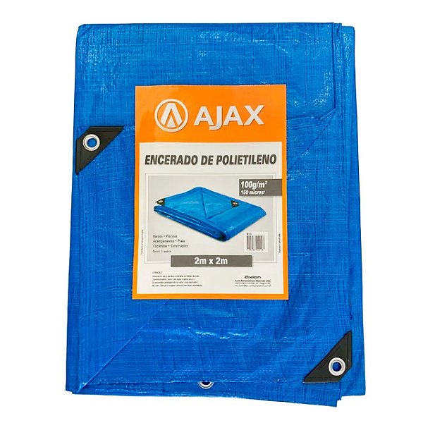 Lona Encerado de Polietileno 150 micras 2m x 2m Ajax Azul