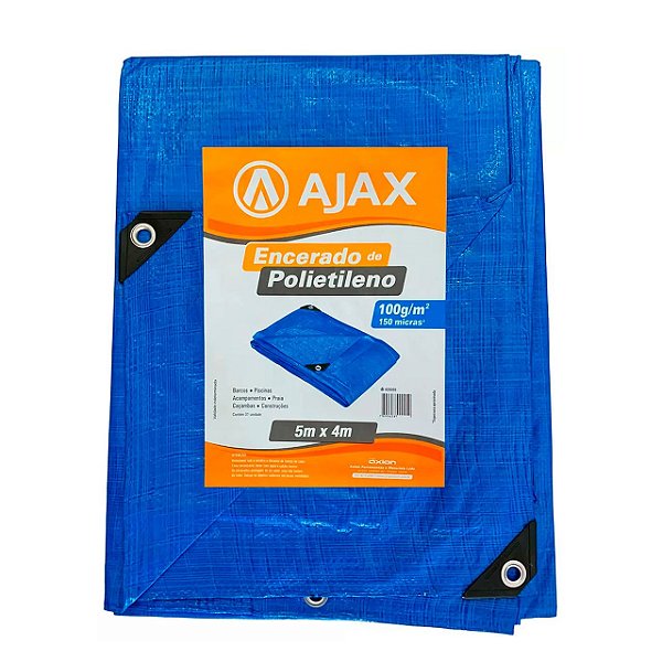 Lona Encerado de Polietileno 150 micras 5m x 4m Ajax Azul