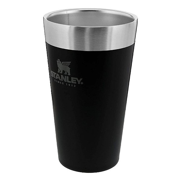 Copo Térmico de Cerveja sem Tampa Stanley Matte Black 473ml Preto