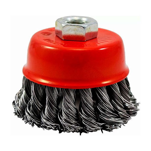 Escova de Aço Entraçado Circular Tipo Taça 75mm x M14 Lotus 6630