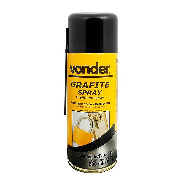 Lubrificante Desengripante a Seco Grafite Spray 200ml Vonder