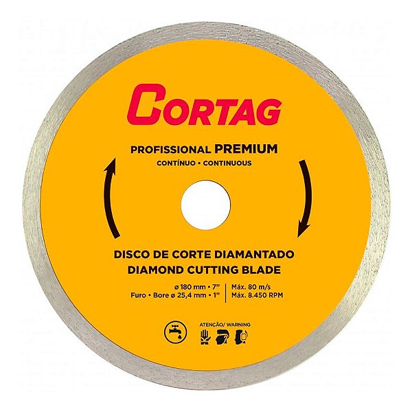 Disco Diamantado Profissional Premium 180mm x 22,2mm para ZAPP 180 Cortag