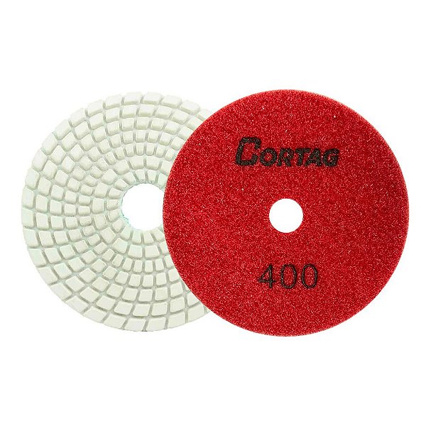 Disco Diamantado Polimento Brilho D'água com Velcro Grão 400 x 100mm Cortag 62148