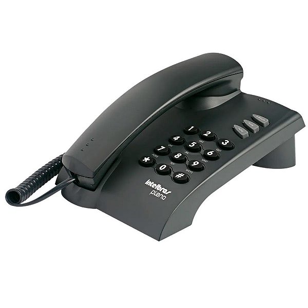 Telefone com Fio Preto Intelbras Pleno