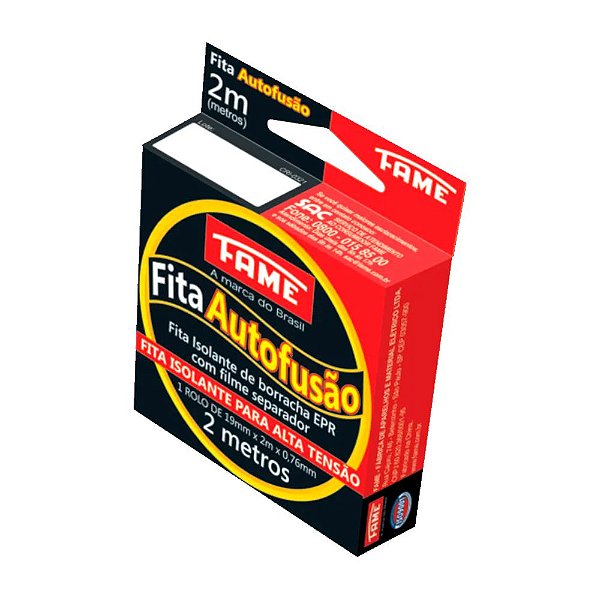 Fita Isolante Autofusão 19mm x 2 Metros x 0,76mm Fame