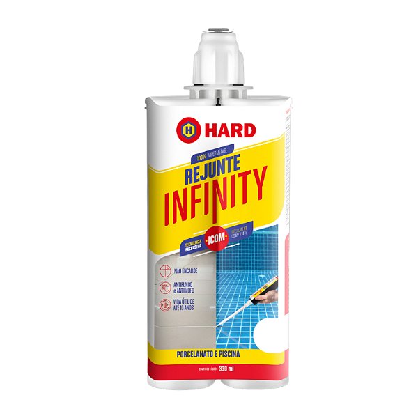 Rejunte Infinity Porcelanato e Piscina Impermeável Areia Acetinado 330ml Hard