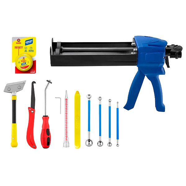 Kit Inicial Acessórios para Aplicação do Rejunte Infinity Hard 8 Peças Completo