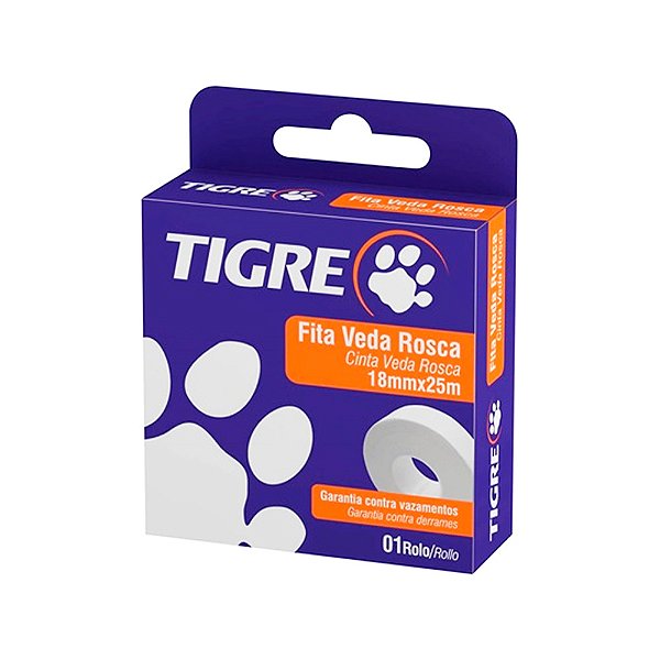 Fita Veda Rosca 18mm x 25m Tigre
