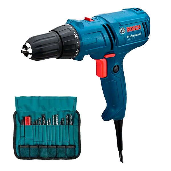 Parafusadeira/Furadeira Elétrica 400W com 23 Acessórios GSR 7-14 E Bosch