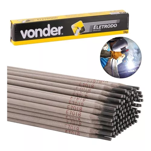 Caixa de Eletrodo Revestido Aço Carbono E7018 2,50mm Vonder 5KG
