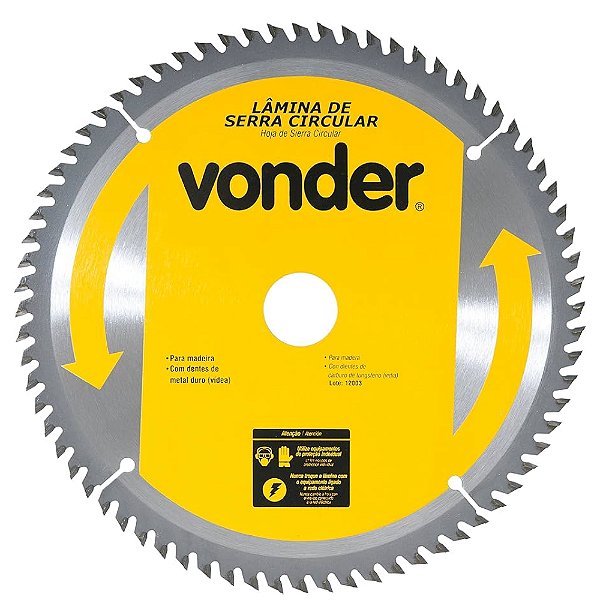 Lâmina de Serra Circular com Dentes de Metal Duro/Vídea 450mm x 30mm 60 Dentes Vonder