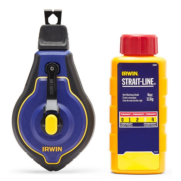 Jogo Carretel de Linha + Giz Vermelho 30 Metros Speedline Pro Irwin IWHT48443RC