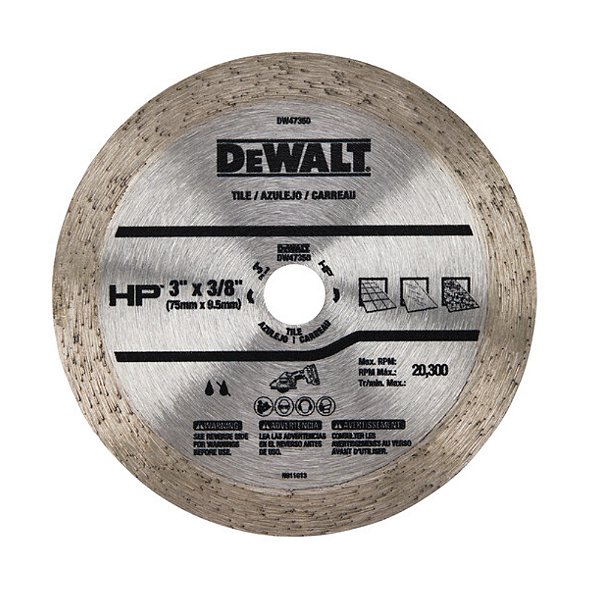 Disco de Corte Diamantado Liso para Recortadora DCS438 3'' 76mm Dewalt DW47350