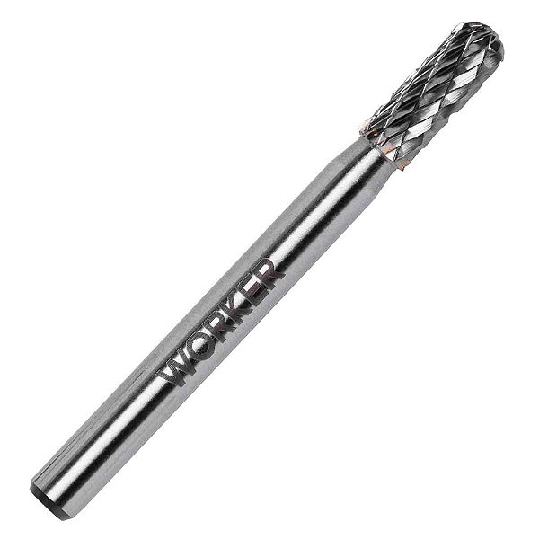 Lima Rotativa Cilindrica com Topo Esférico Quebra Cavaco 6mm Worker